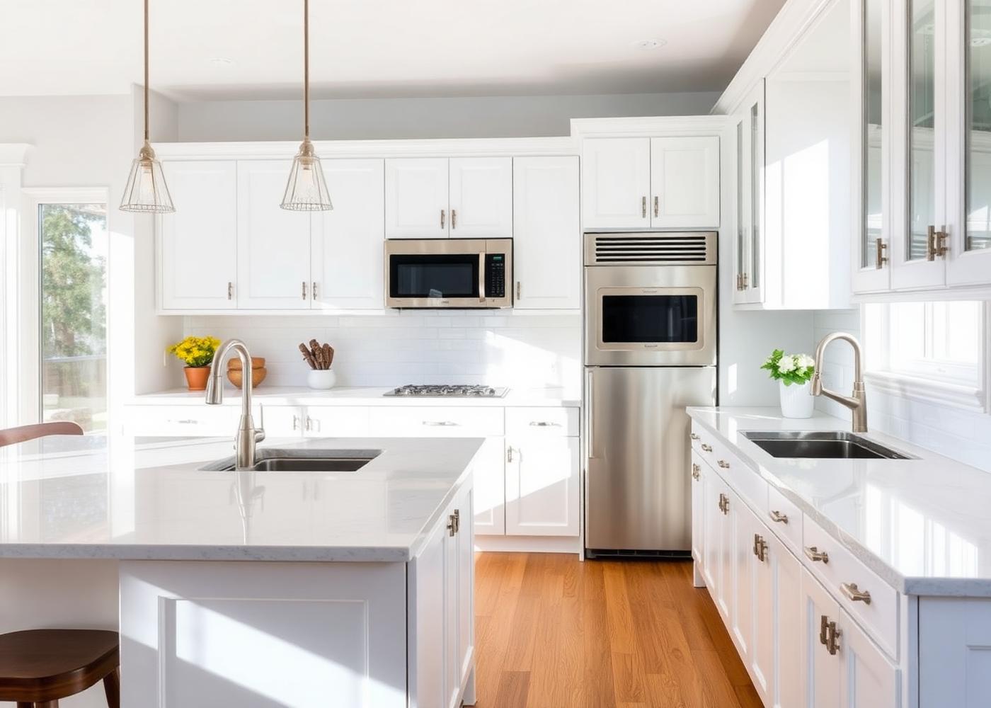 Renovated kitchen in a completed fix-and-flip investment property